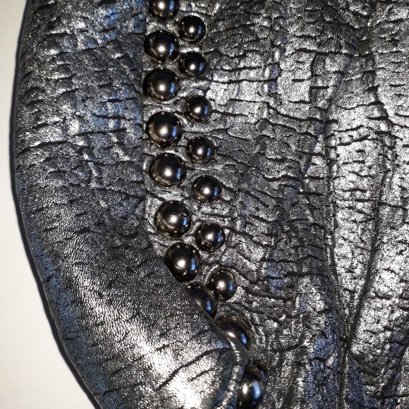 *Treesje black/silver leather metal accented shoulder bag - Picture 4 of 9